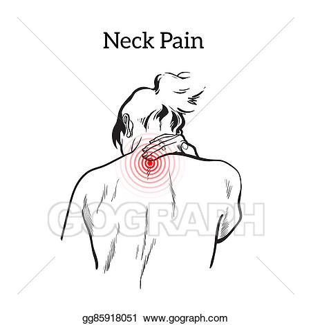 Pain in the of. Muscle clipart neck