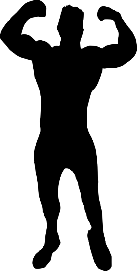 muscles clipart silhouette man