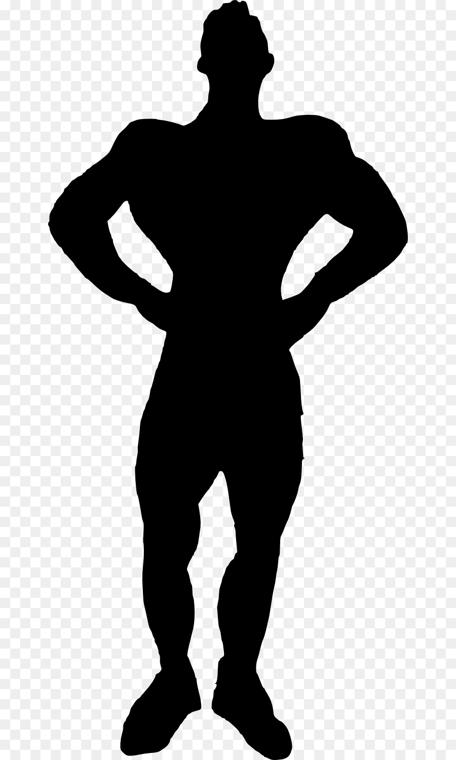 muscle clipart silhouette man