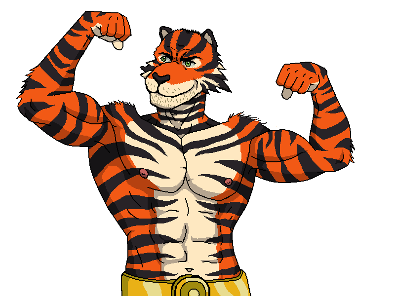 muscles clipart tiger