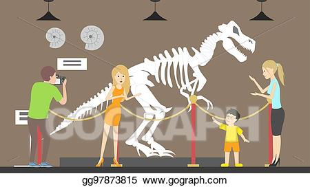 Museum clipart illustration. Eps vector people at