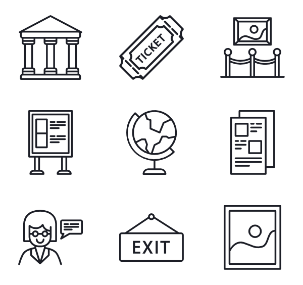 museum clipart vector icon
