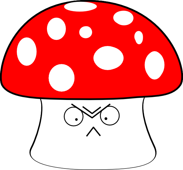 mushroom clipart angry