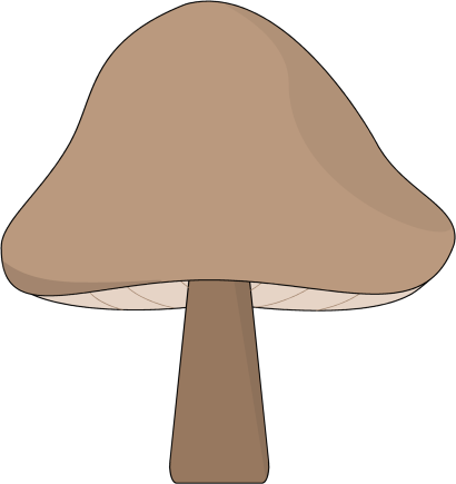 Clip art image . Mushroom clipart brown mushroom