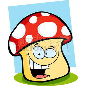 mushroom clipart cartoon character