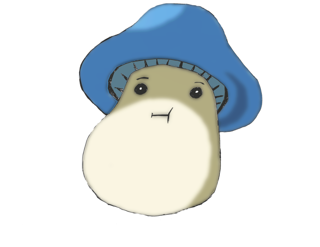 Maplestory blue by poketoad. Mushroom clipart colored