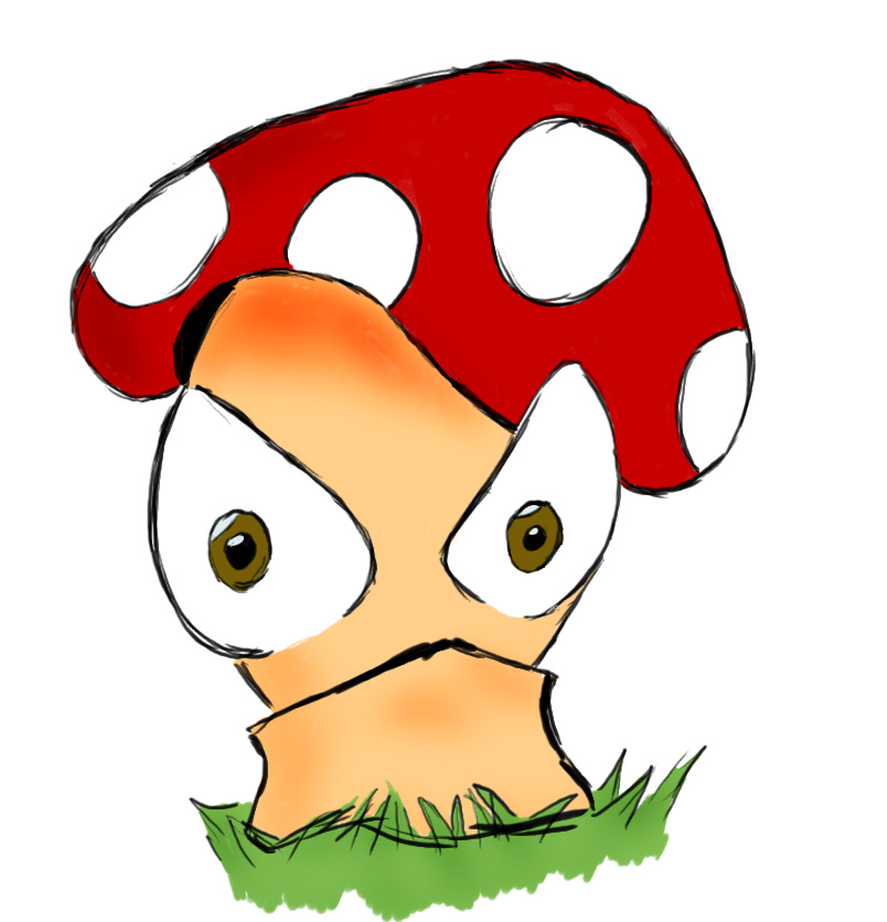 mushroom clipart evil cartoon