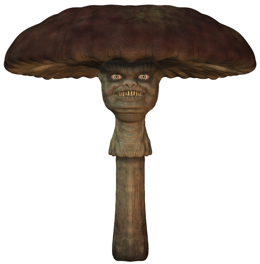 mushrooms clipart evil cartoon