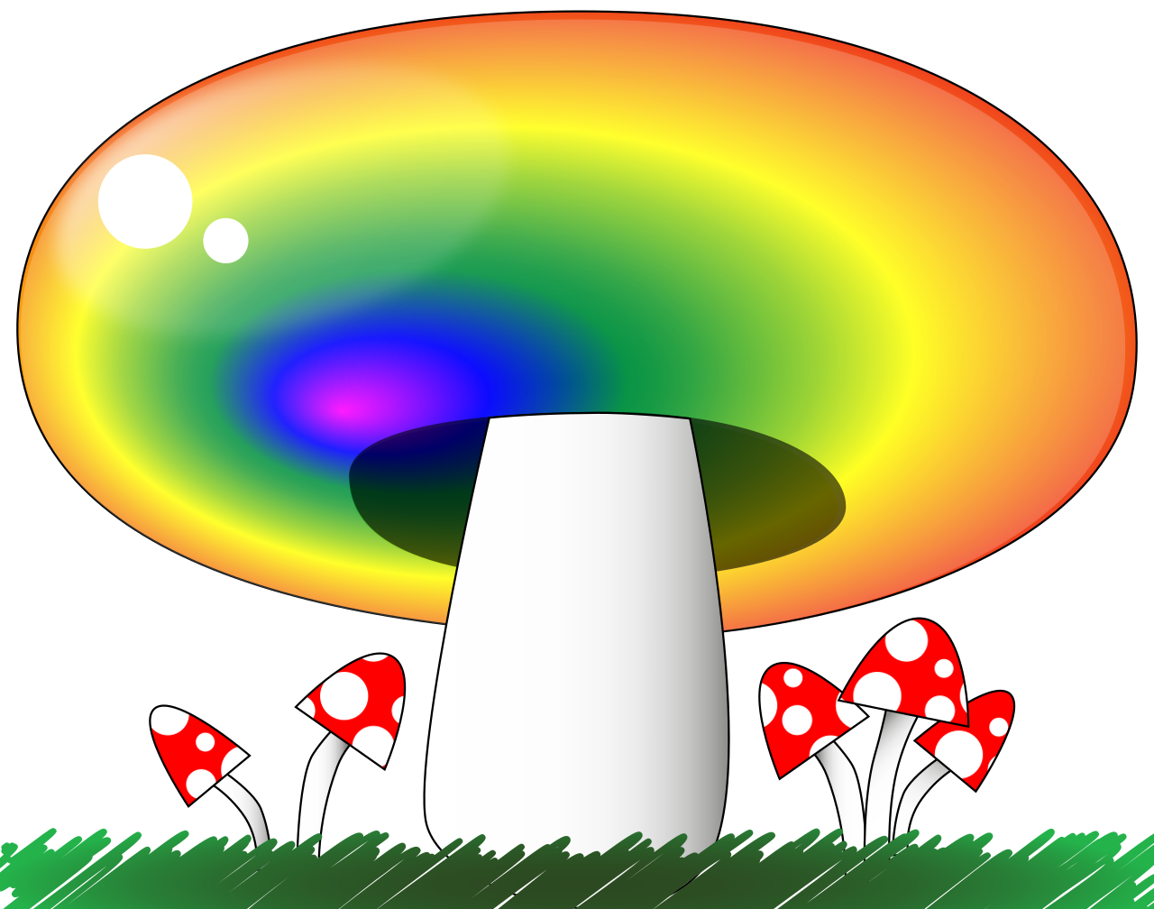 Mushrooms clipart magical rainbow. File mushroom svg wikimedia