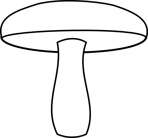Mushrooms clipart black and white. Mushroom outline clip art