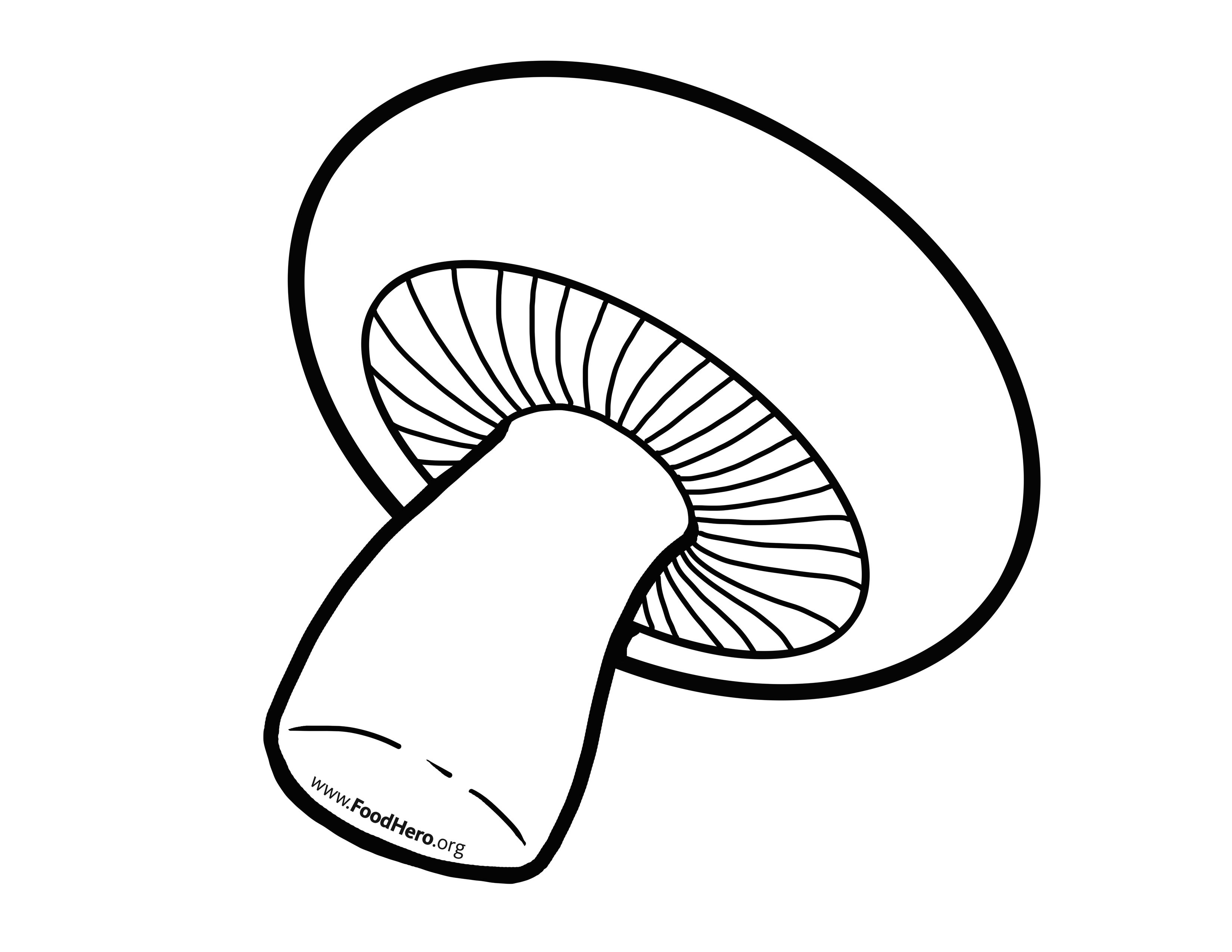 mushrooms clipart outline