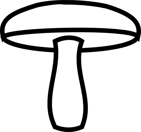 Mushroom outline clip art. Mushrooms clipart black and white