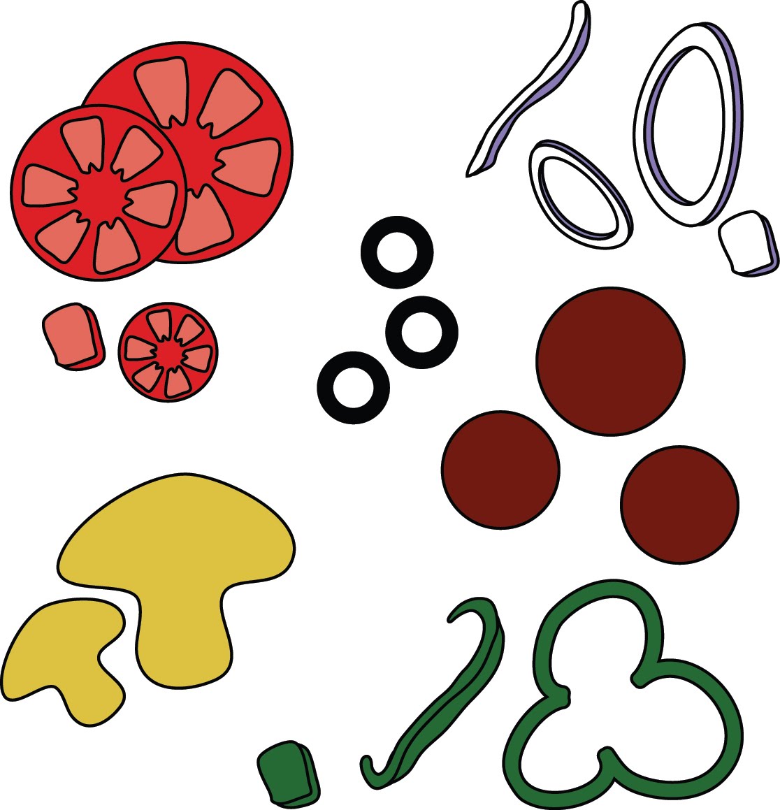 mushroom clipart pizza topping