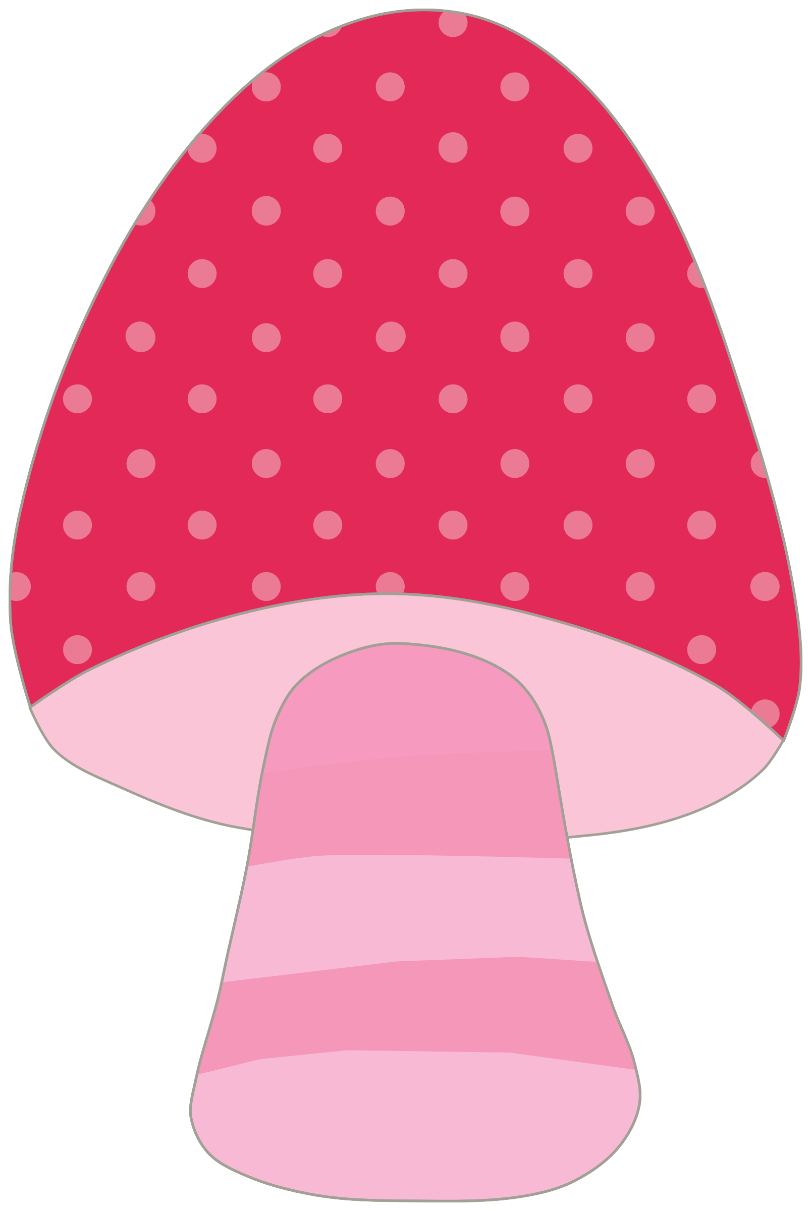mushrooms clipart polka dot