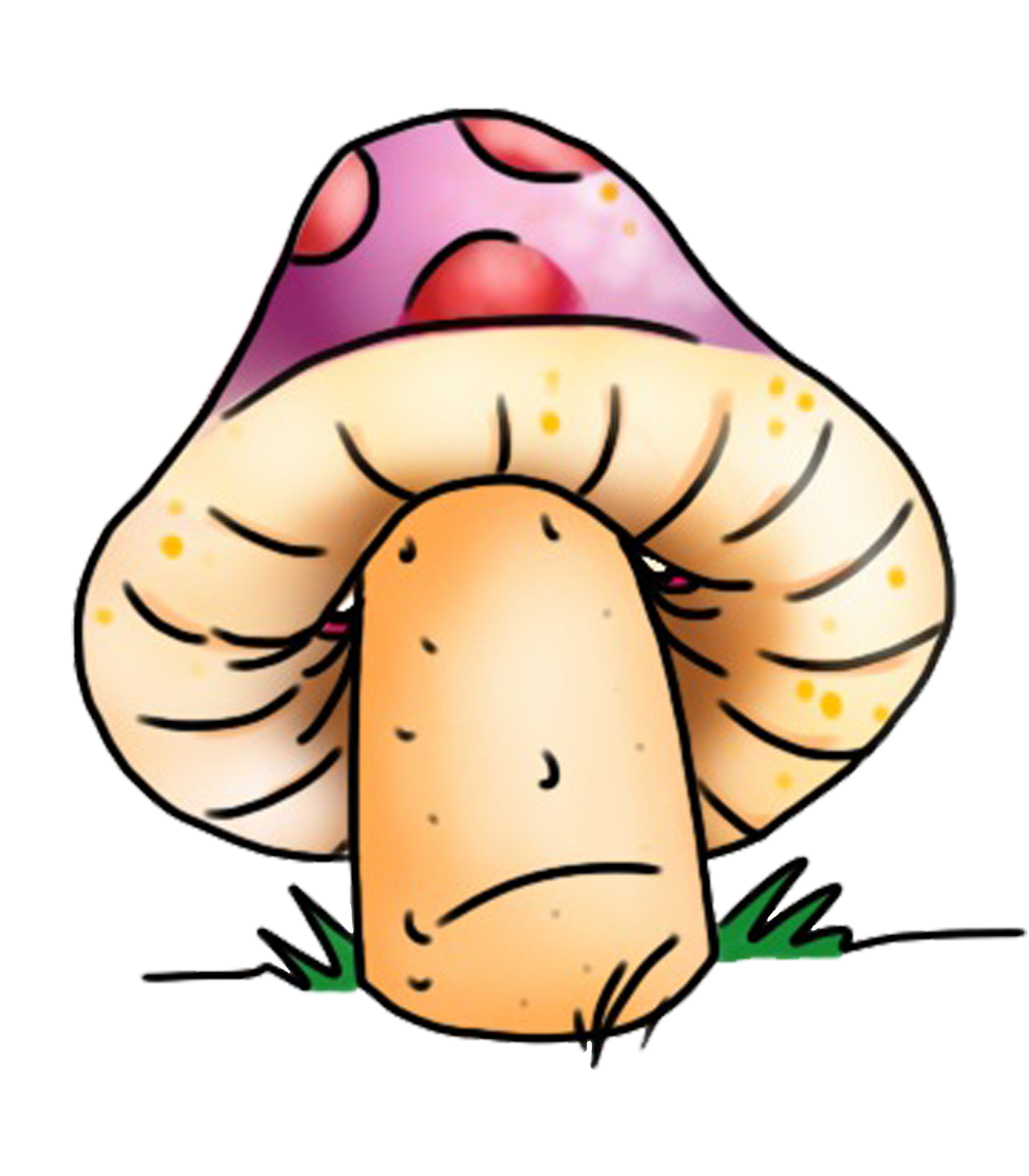 mushrooms clipart sad