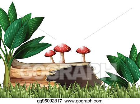 mushrooms clipart scene