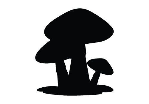mushroom clipart silhouette