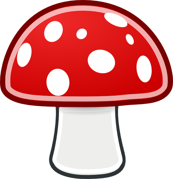 Red and white mushroom. Mushrooms clipart toadstool