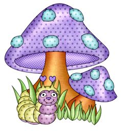 mushroom clipart whimsical