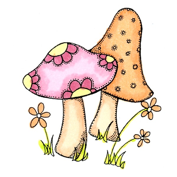 mushroom clipart whimsical
