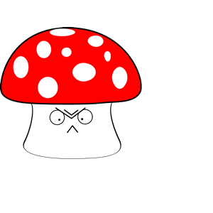 mushrooms clipart angry