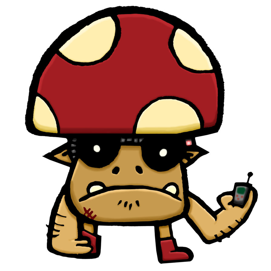 mushrooms clipart angry