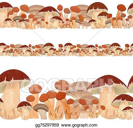 mushrooms clipart border