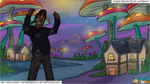 Mushrooms clipart guy. A rapper and mushroom