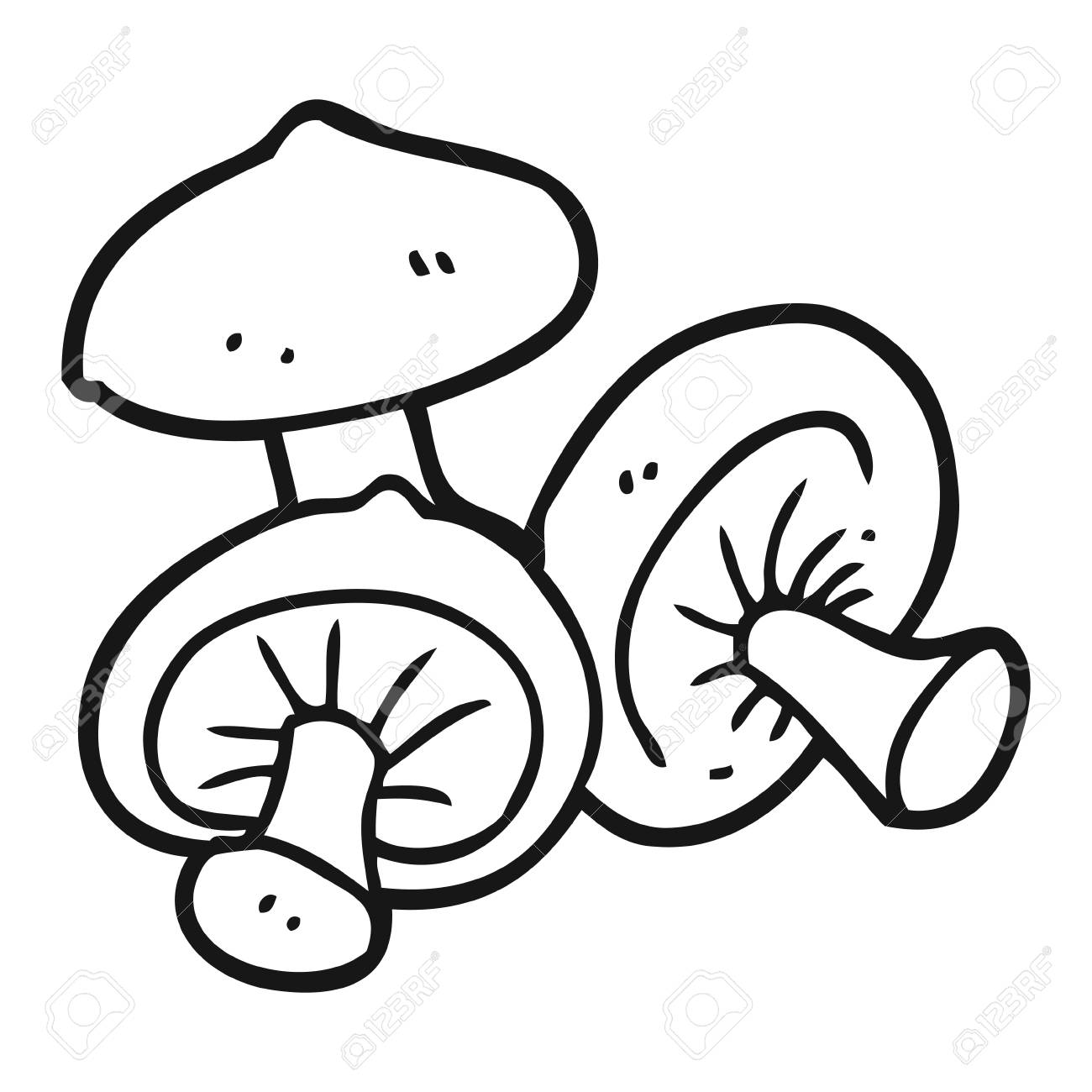 mushrooms clipart outline