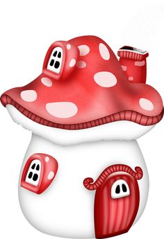 mushrooms clipart village