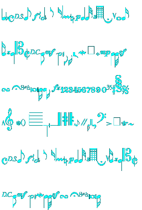 music clipart font