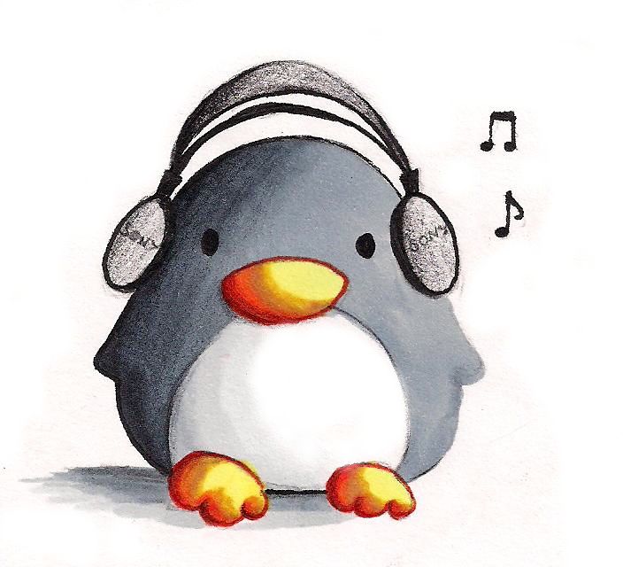 penguin clipart music