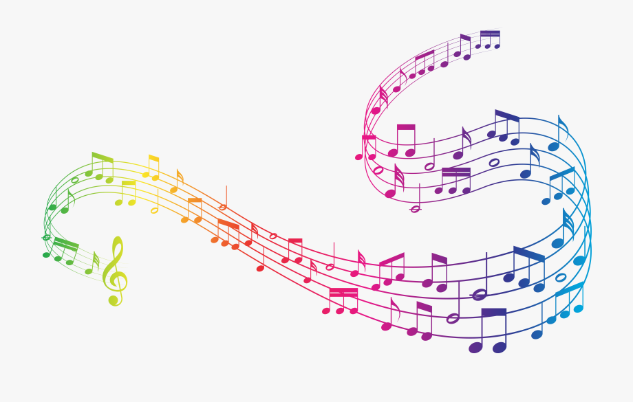 Music clipart transparent background. Colorful notes 