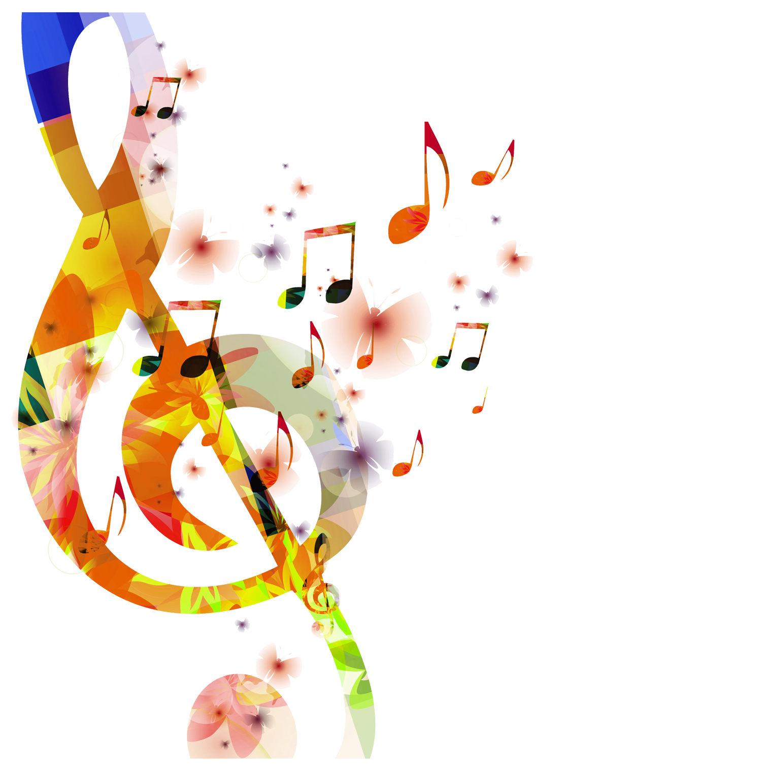 Music png images. Colour notes free download