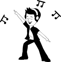 musical clipart outline
