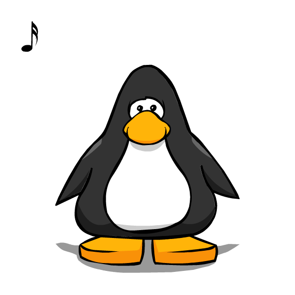 Musical clipart penguin. Music note pin club