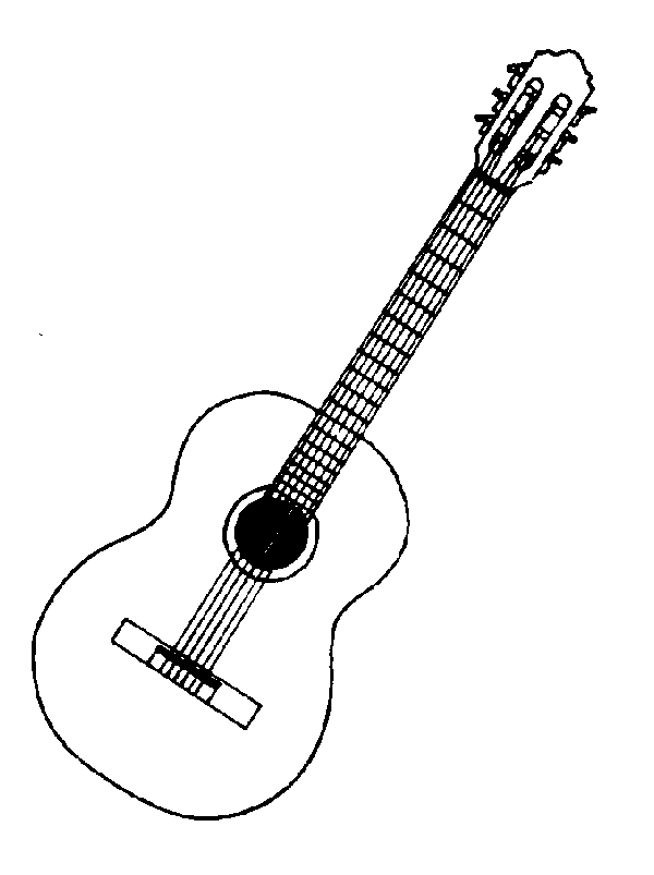 musician clipart guitar shape