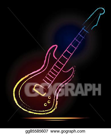 Vector illustration note and. Musician clipart light music