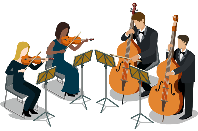 orchestra clipart string family