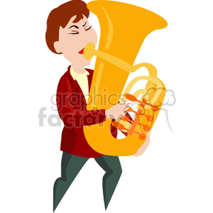 musician clipart tuba player