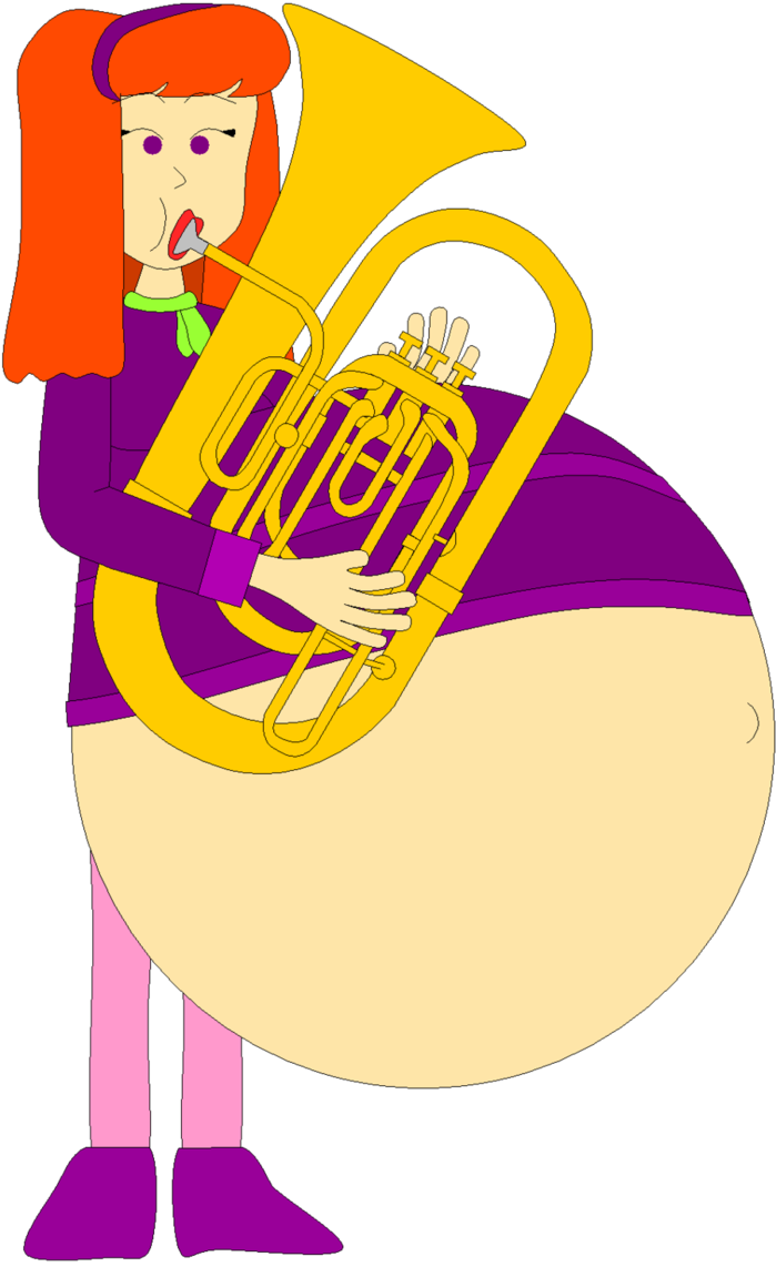 Tubist daphne vore by. Musician clipart tuba player