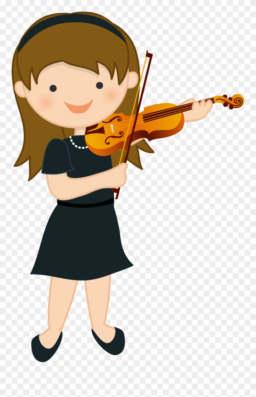 Music school theater lessons. Musician clipart violin player