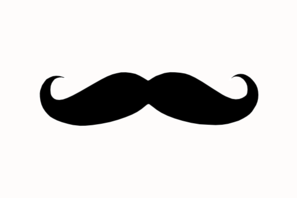 mustache clipart black and white