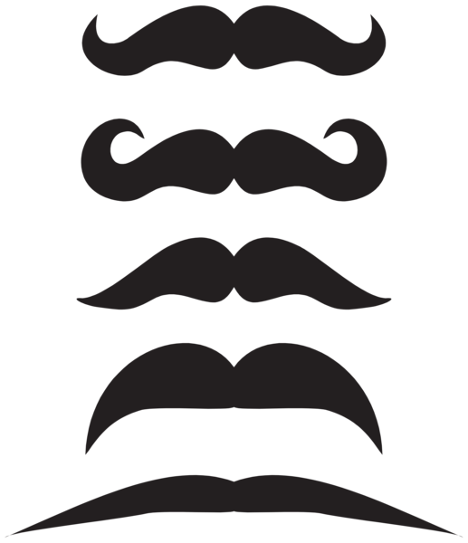 mustache clipart blank background