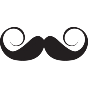 mustache clipart curled