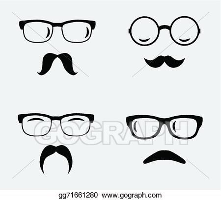 mustache clipart optical frame