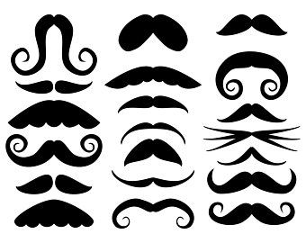 mustache clipart real