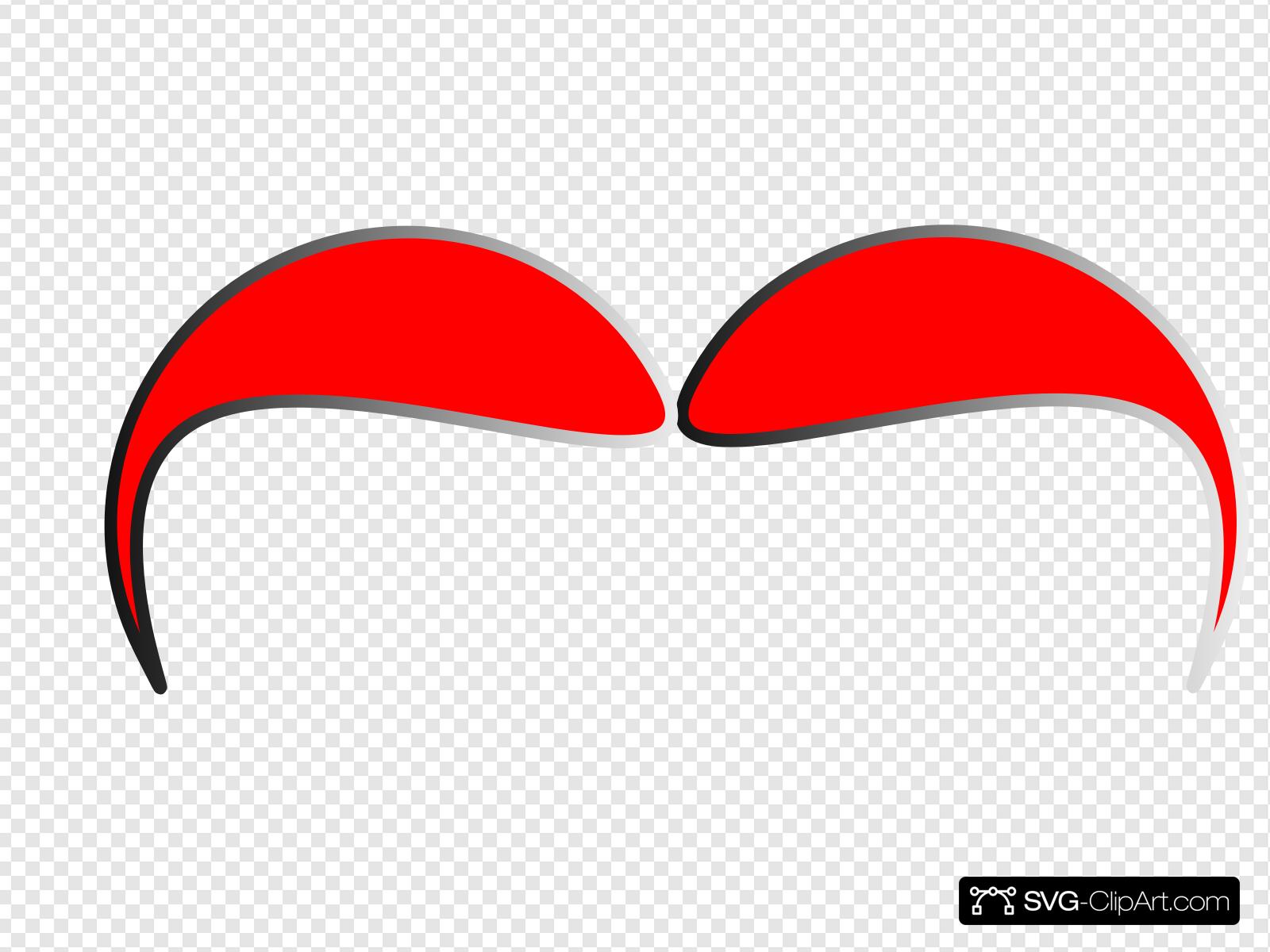 Clip art icon and. Mustache clipart red