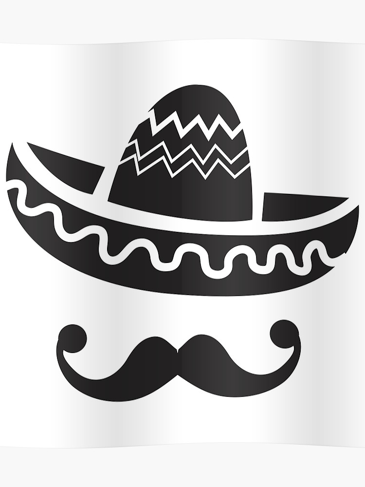 Mustache clipart sombrero. Mexican cinco de mayo