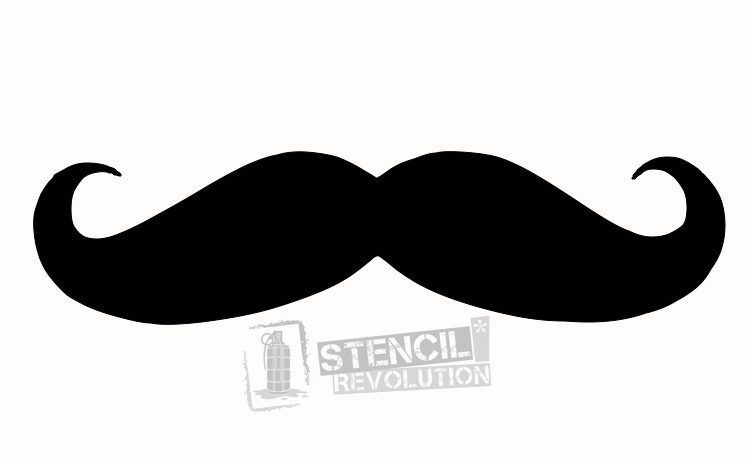 mustache clipart stencil